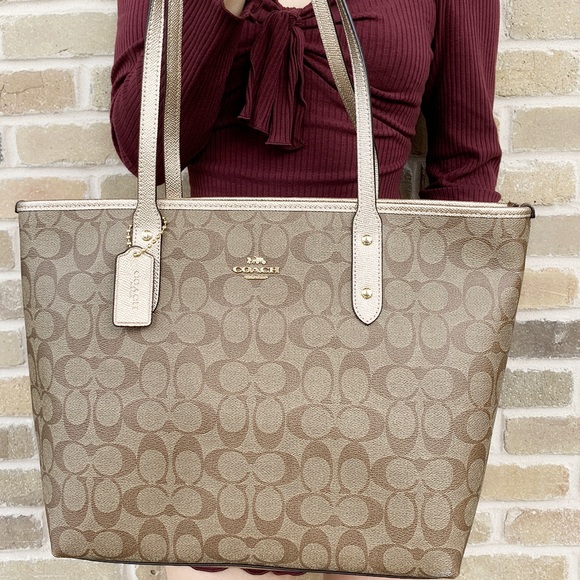 Coach city zip tote signature metallic - Picture 5 of 5